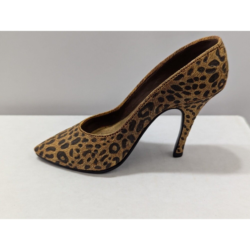 Just the Right Shoe By Raine Leopard Stiletto #25017 Miniature 1998 With COA